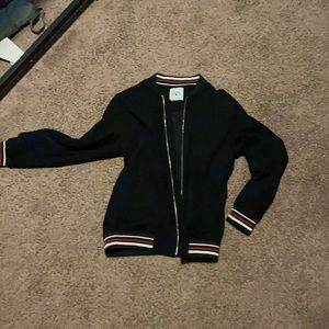 Zara Navy blue bomber jacket